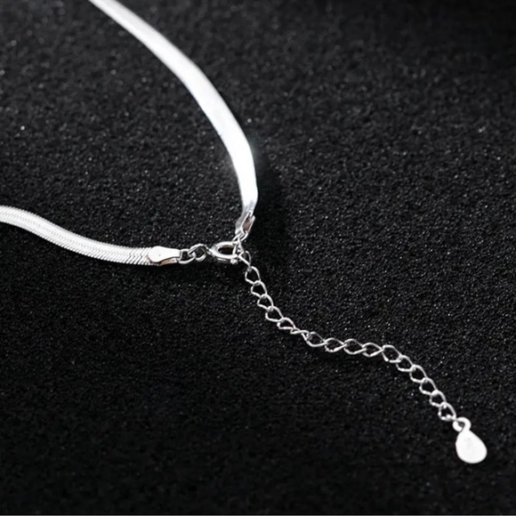 NEW Solid Sterling Silver Minimalist Snake Chain Necklace - Picture 4 of 7